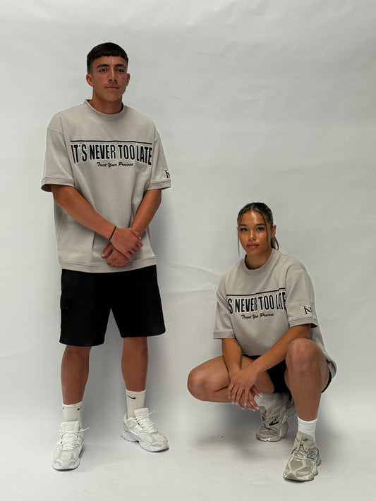 Light Grey Oversized Flex Tees