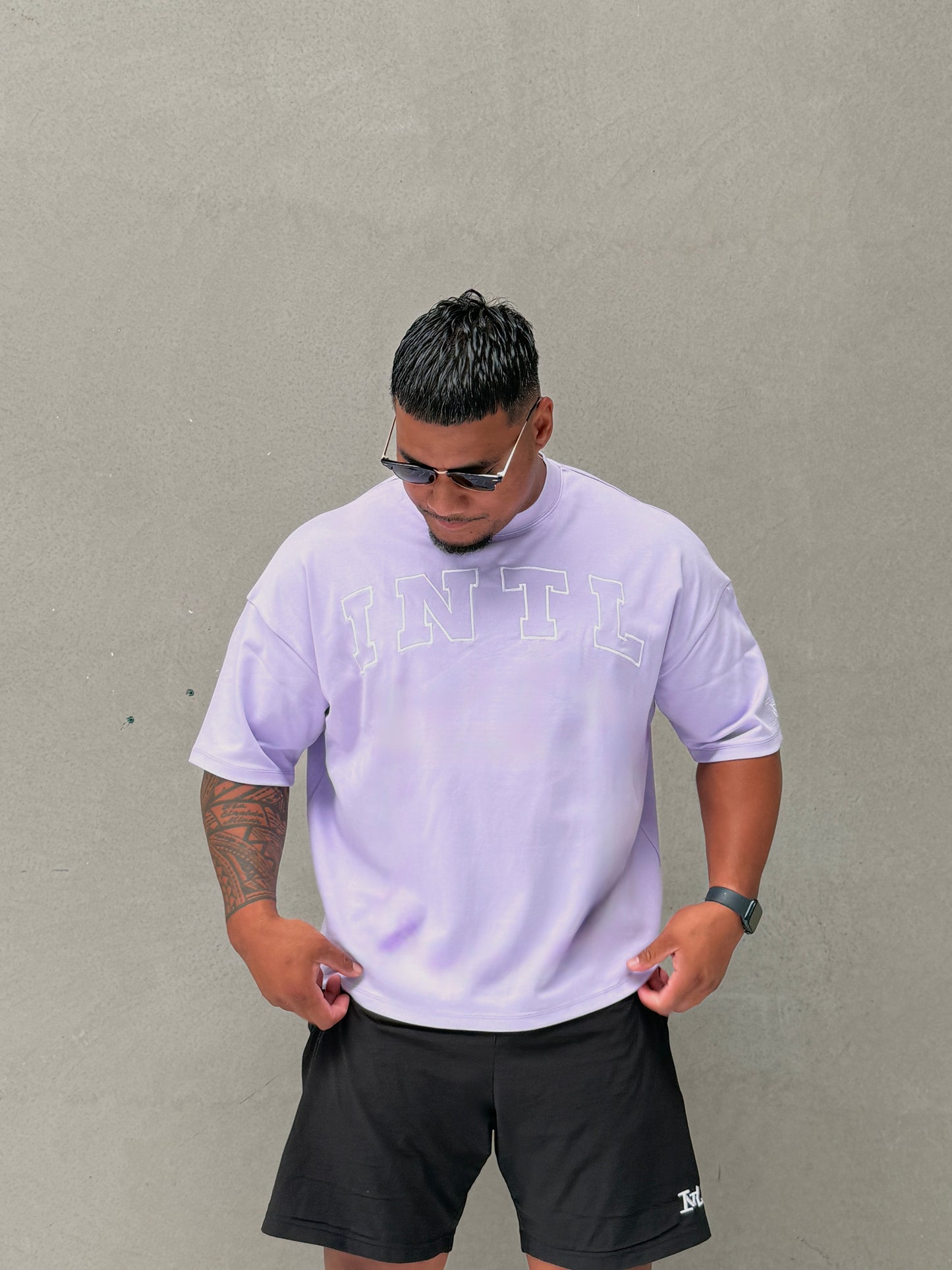 Oversized Boxy Tee- Lavender