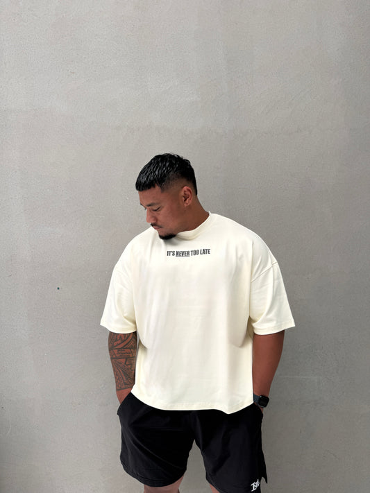 Oversized Boxy Tee- Butter