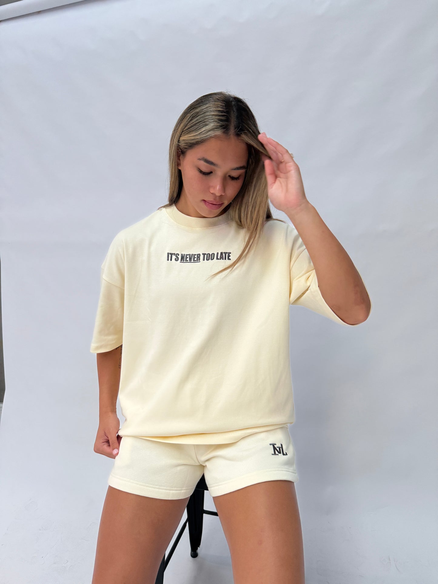 Oversized Boxy Tee- Butter