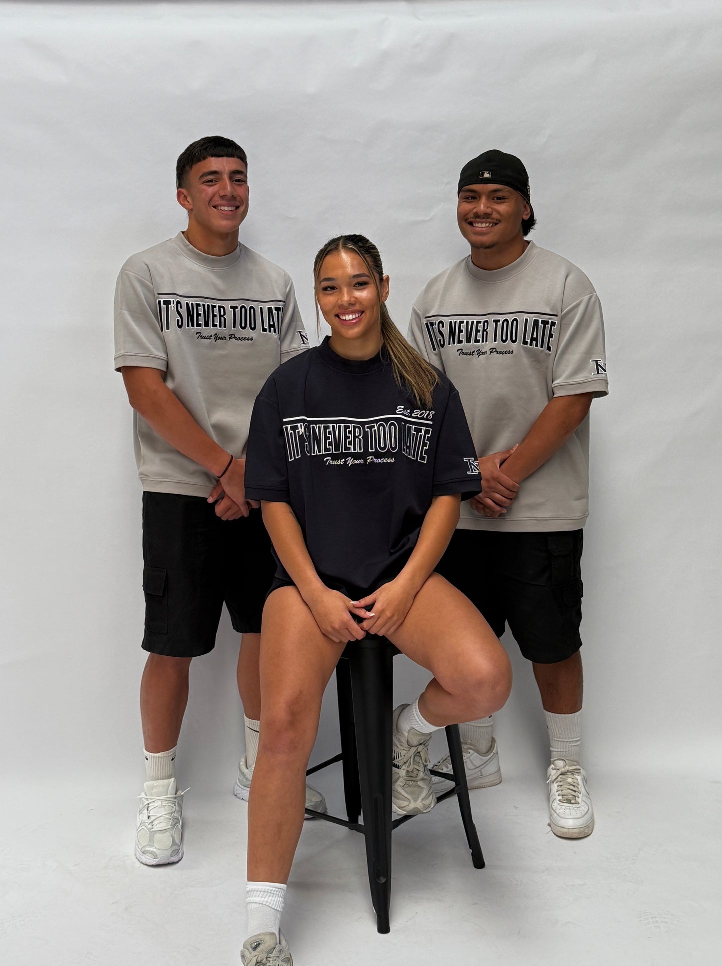 Oversized Flex Tee- Navy Blue