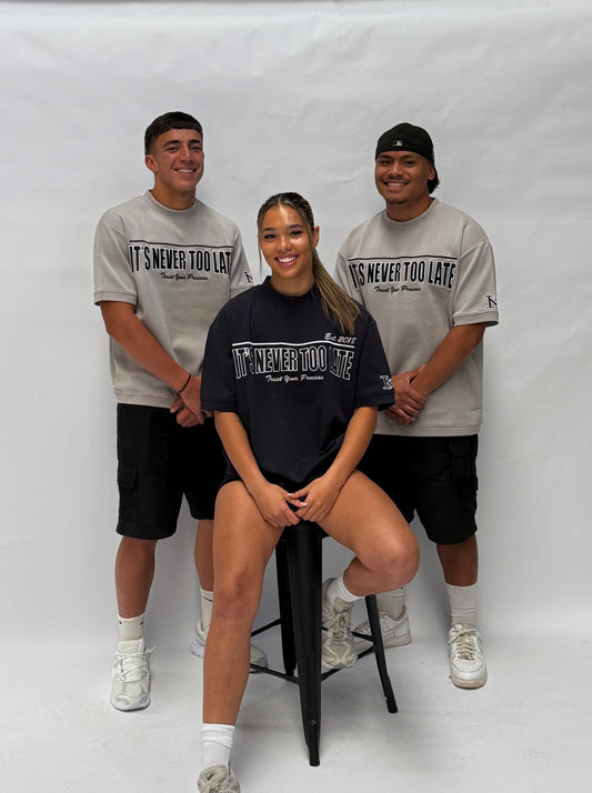 Oversized Flex Tee- Navy Blue